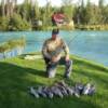 Huk fly fishing for Sockeye Salmon on the Kenai River in Alaska, August 2005.