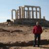 Huk at the Temple of Poseidon in Athens.